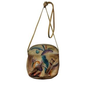 Vintage Sam Sam Hand Painted Leather Purse